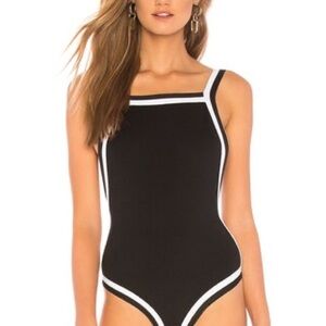 Lizbeth Bodysuit in Black & White